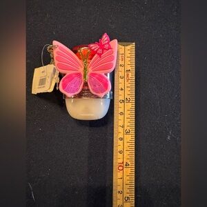 Pink Butterfly Hand Sanitizer Holder